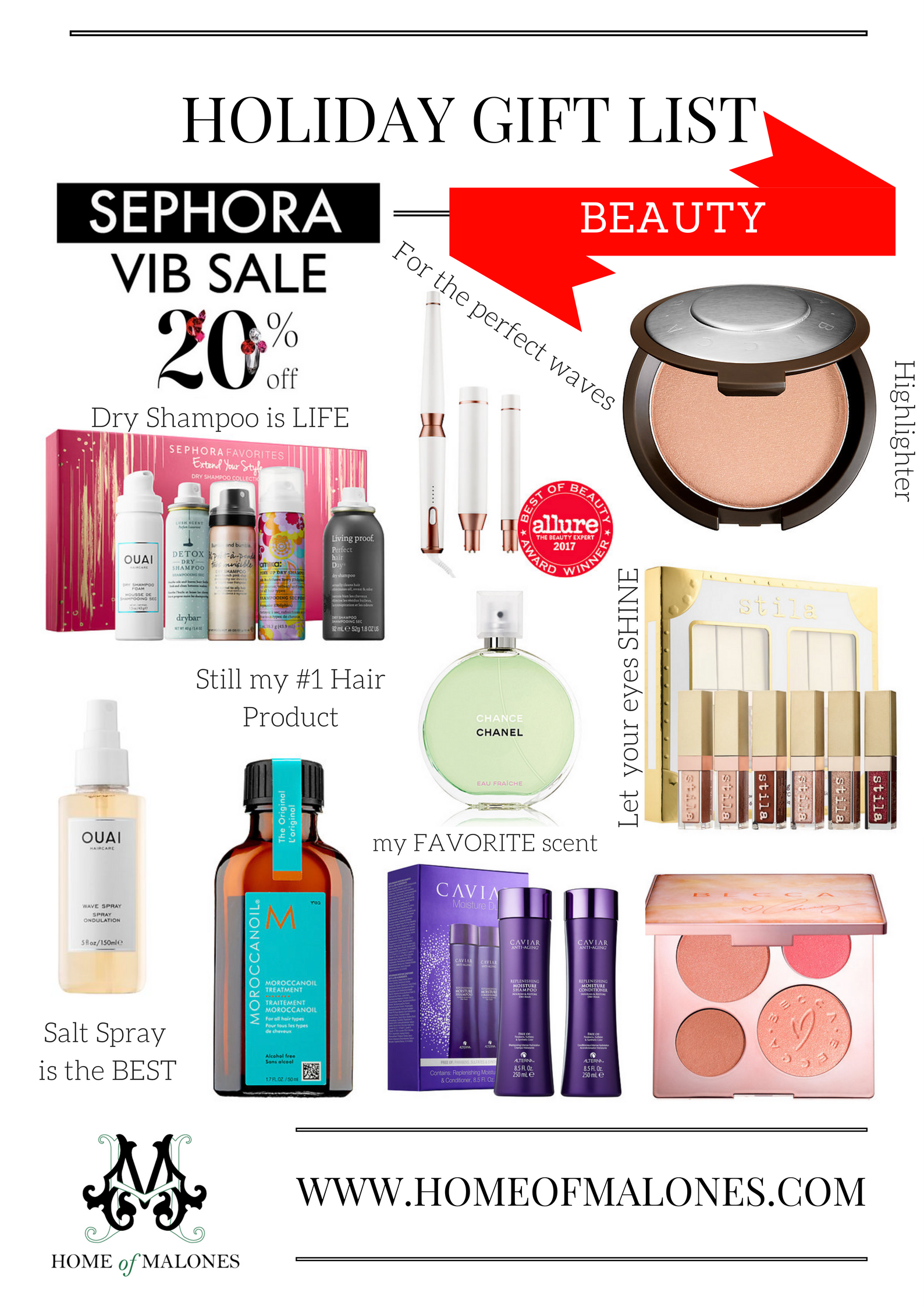 Sephora VIB Sale - Holiday Beauty Gift List 