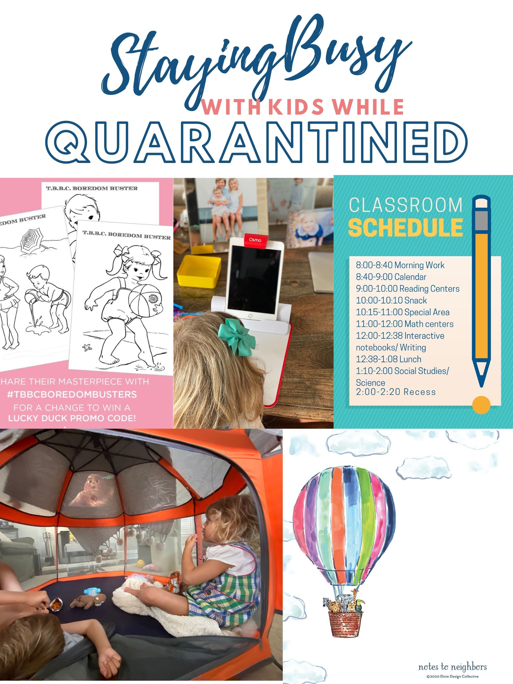 staying busy with kids during quarantine