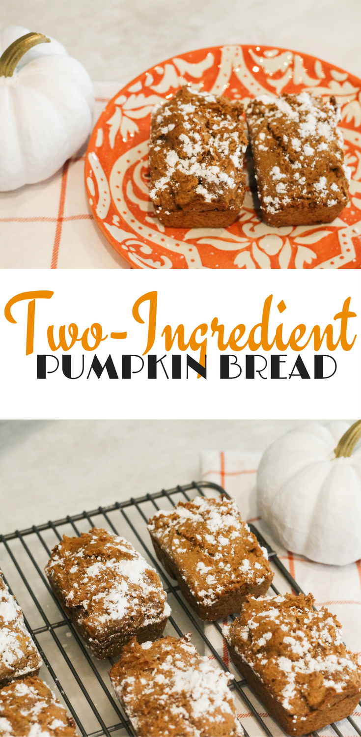 Two Ingredient Pumpkin Bread Home Of Malones